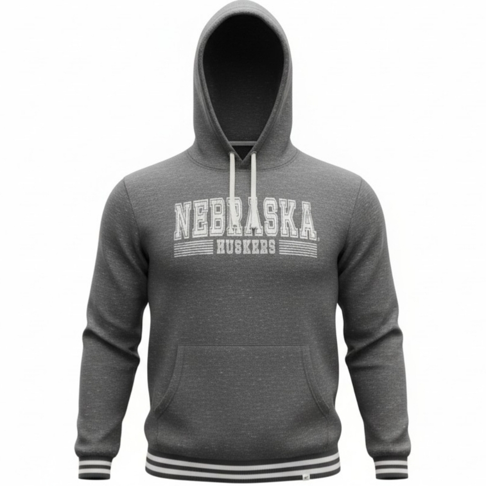 Nebraska Huskers Colosseum Hoodie Mens XL Heather Gray NCAA Pullover Cornhuskers